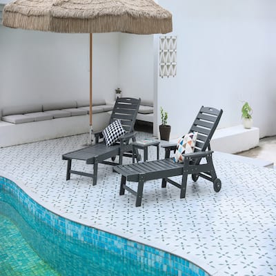 3-Piece Oversized Chaise Lounge Chair Set