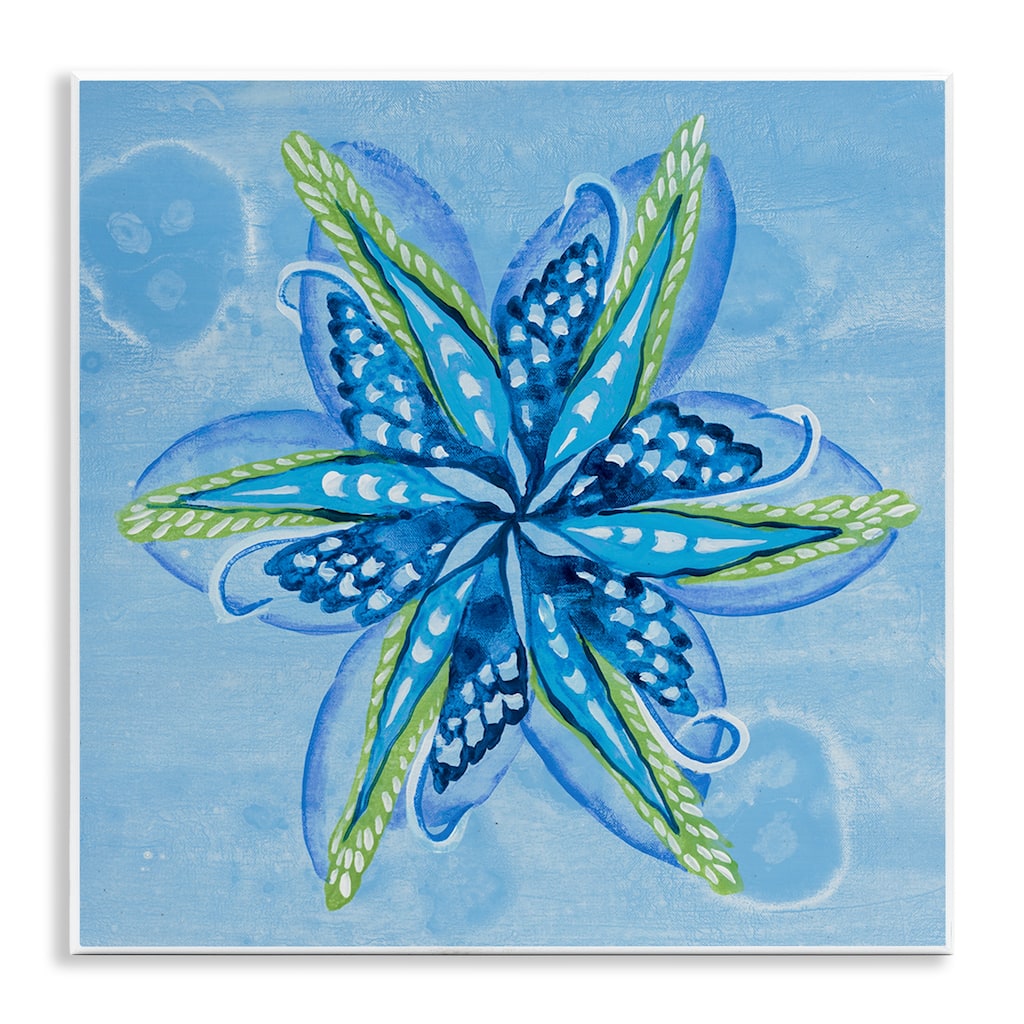 Stupell Star Shaped Abstract Flower Wall Plaque Art Design By Liz Jardine