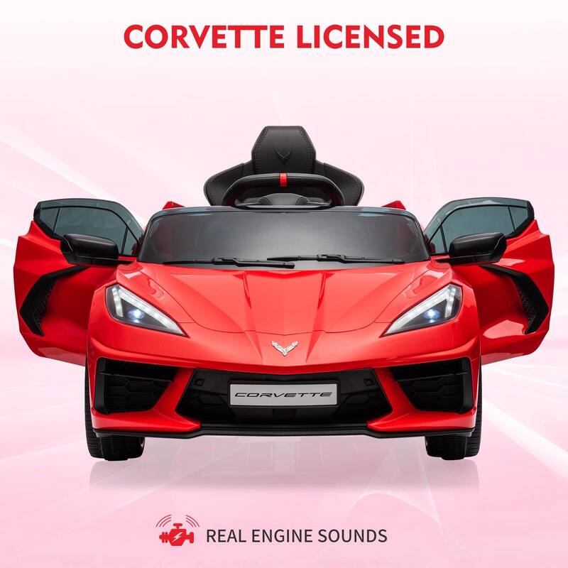 12V Kids Ride on Car Licensed Corvette Battery Powered Car Toddles Electric Sports Car Toy with Remote Control