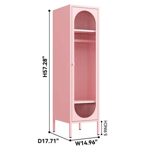 dimension image slide 3 of 4, Metal Storage Cabinet for Kids Bedroom