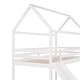 preview thumbnail 9 of 14, Twin Size House Loft Bed with Slide, White