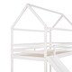 preview thumbnail 8 of 7, Twin Size Wood Frame House-shaped Loft Bed with Slide, White