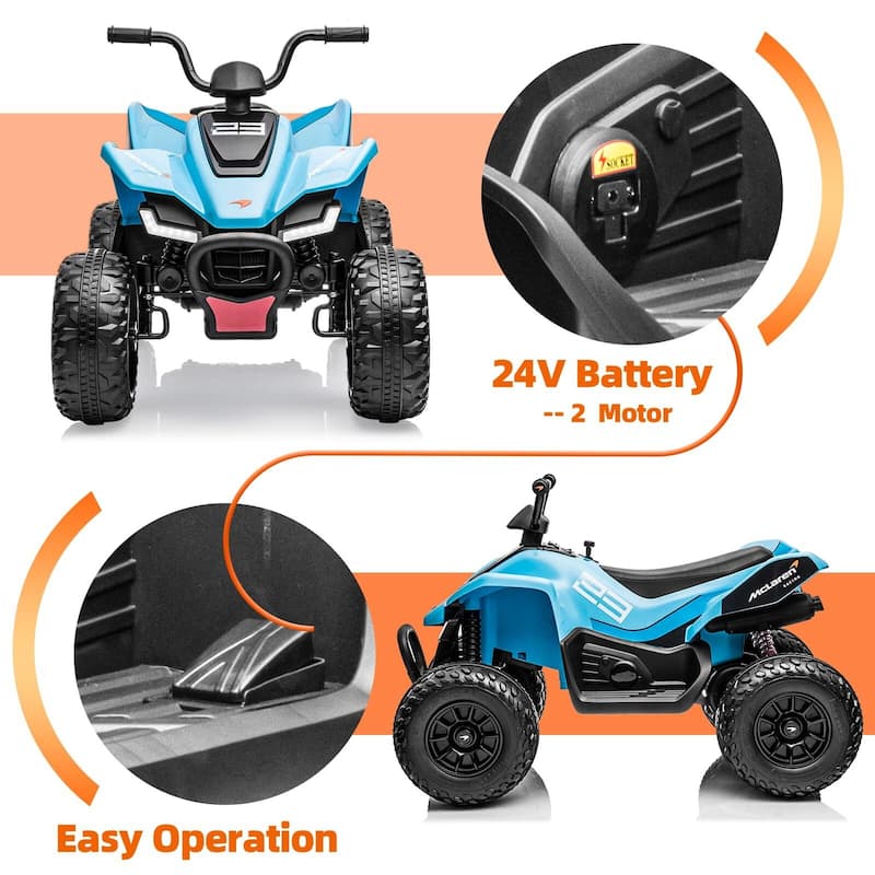 Kids Ride on ATV, 24V Battery Powered Kids Electric Vehicle