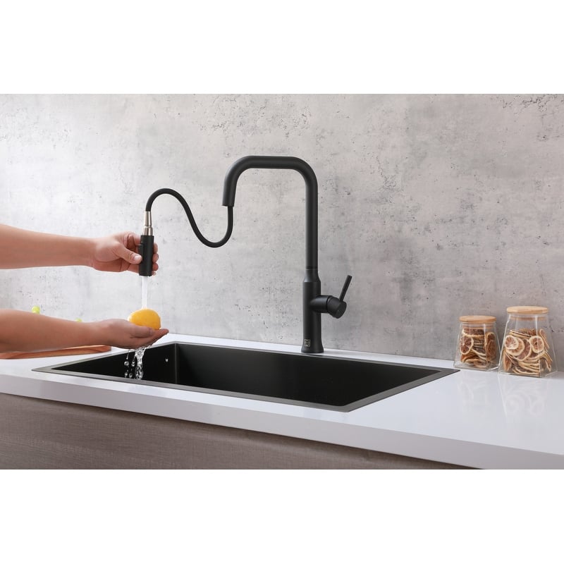 Indigo Home Single Handle Pull Down Sprayer Kitchen Faucet