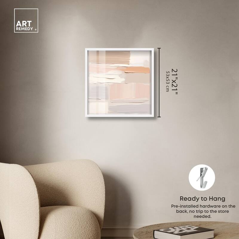 Roseate Cream Tones III Shadowbox by Art Remedy