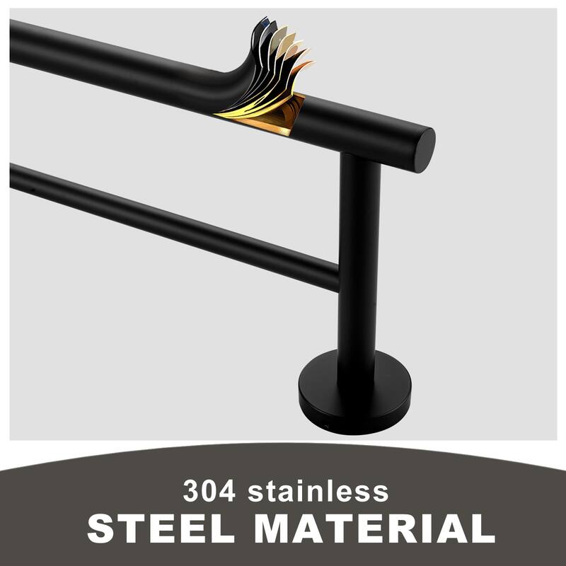 WOWOW Wall Mounted Stainless Steel Double Towel Bar