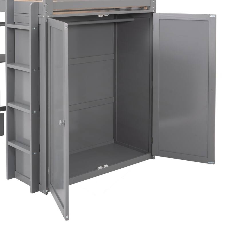 Versatile Twin Loft Bed with Multiple Functions for Space Optimization