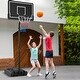 preview thumbnail 2 of 7, Basketball Hoop with Height Adjustable for Kids with Shatterproof Backboard - 36" x 106"