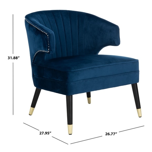 Safavieh Stazia Velvet Wingback Accent Chair - 26.8" x 28" x 31.9"