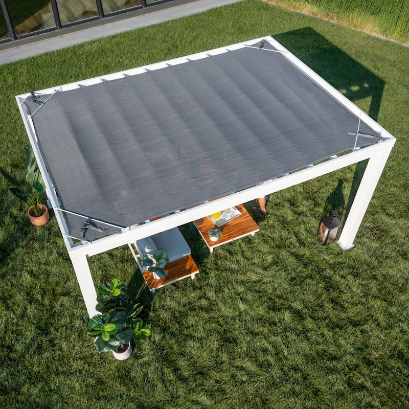 Backyard Discovery Windham 14x10' Galvanized Steel Pergola with Canopy