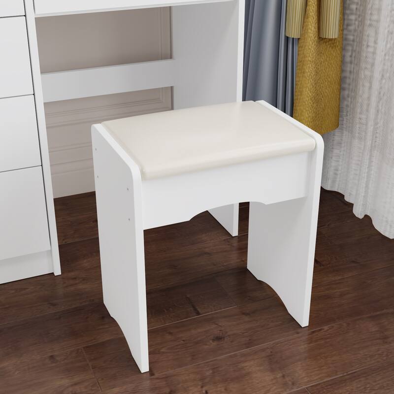 31.5" Wide Makeup Vanity With Stool and Touching Light Mirror - 31.5"W