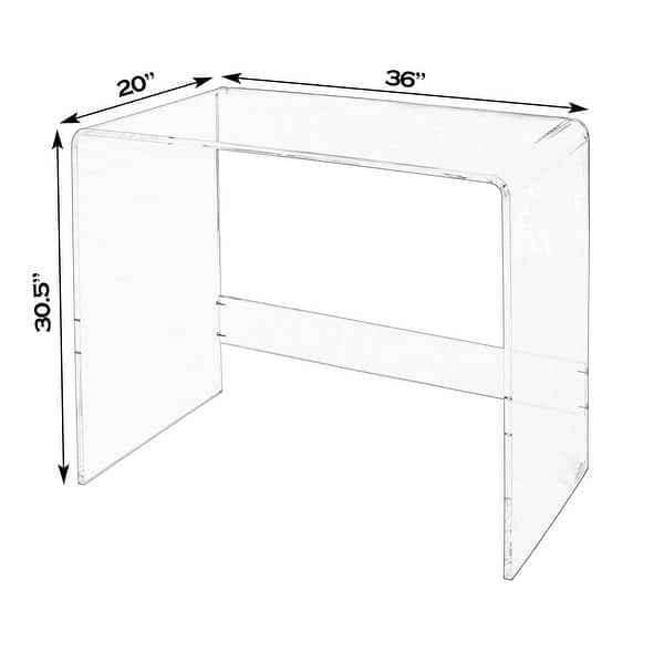 Solara 36 in. W Rectangular Acrylic Desk