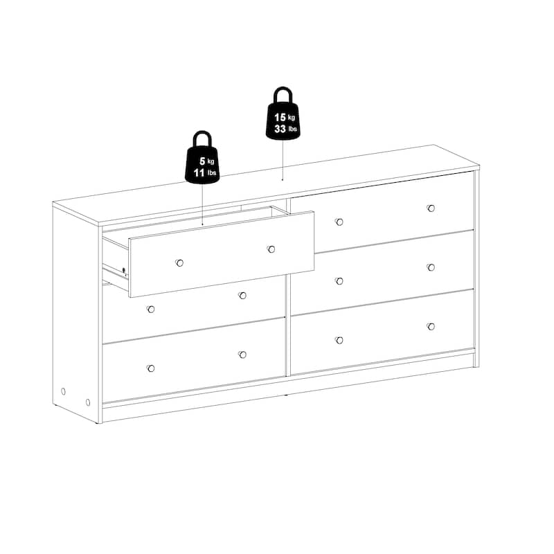 Porch & Den Zoe 6-drawer Double Dresser