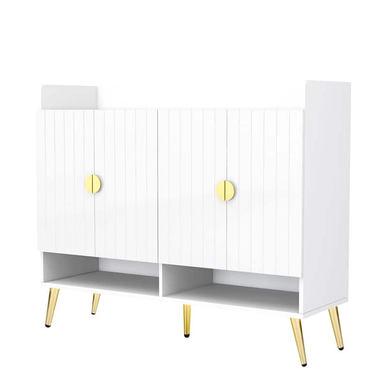 Shoe Cabinet with Doors, 11-Tier Shoe Storage Cabinet with Adjustable Shelves, Modern Wooden Shoes Shoe Storage Organizer