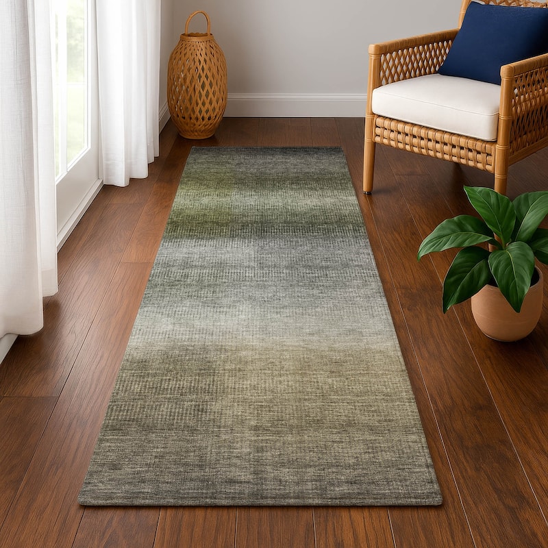 Premium Washable Super Soft Solid Ombre Mayfield Rug - Pewter - 2'3" x 7'6"