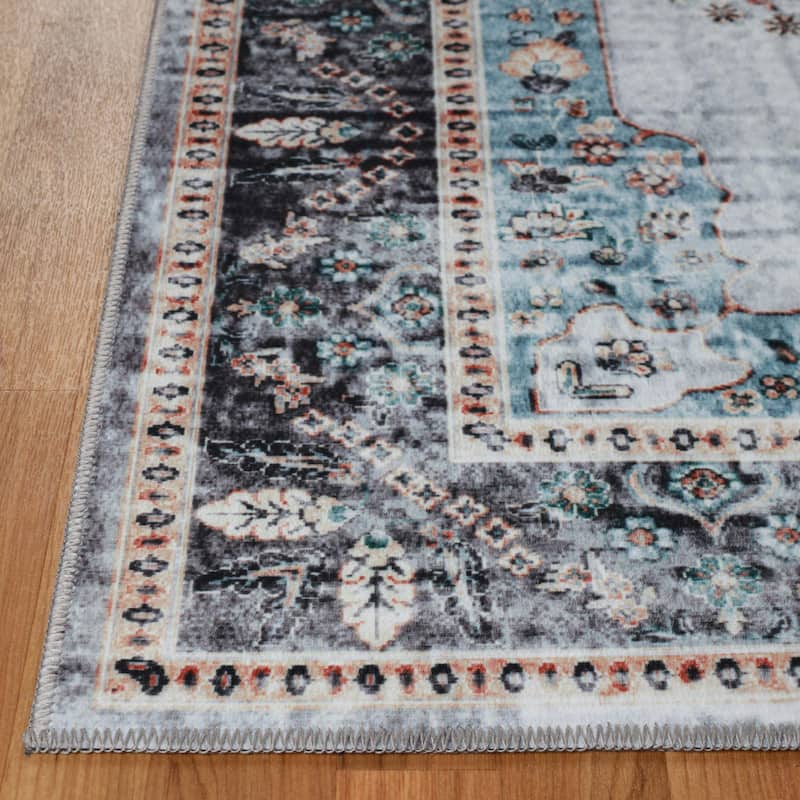 Superior Sparrow Medallion Machine Washable Indoor Area Rug or Runner