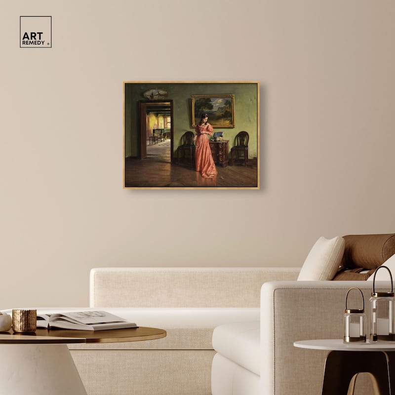 Woman and the Necklace Canvas by Art Remedy