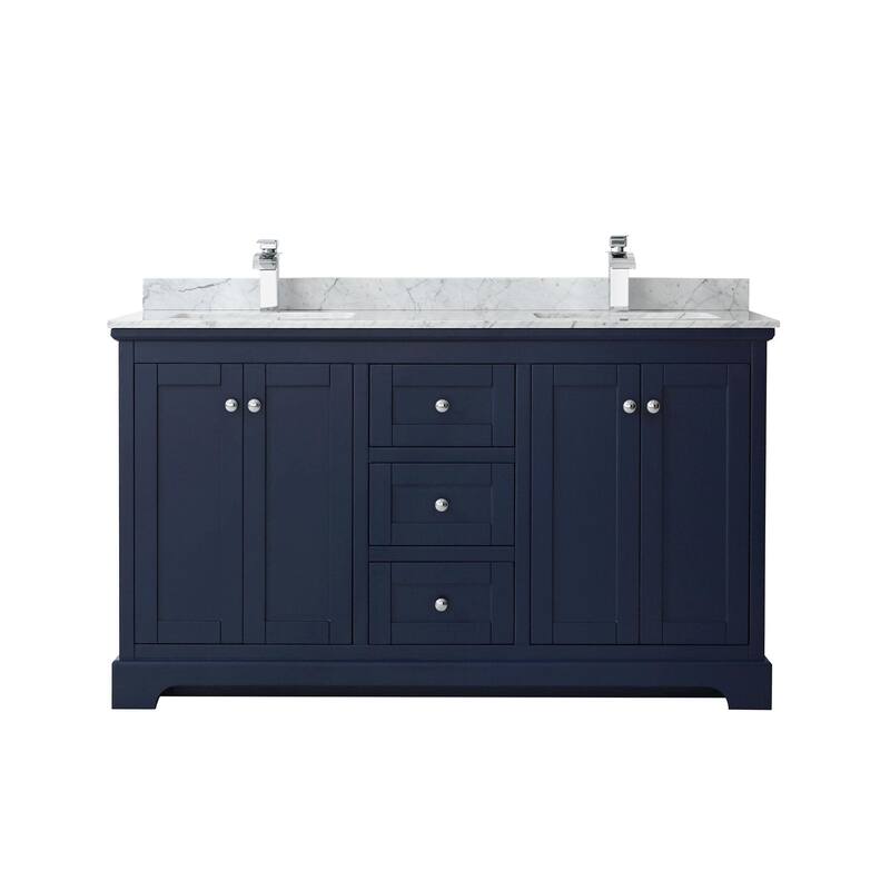 Wyndham Collection Avery 60" Free Standing Double Basin Vanity Set