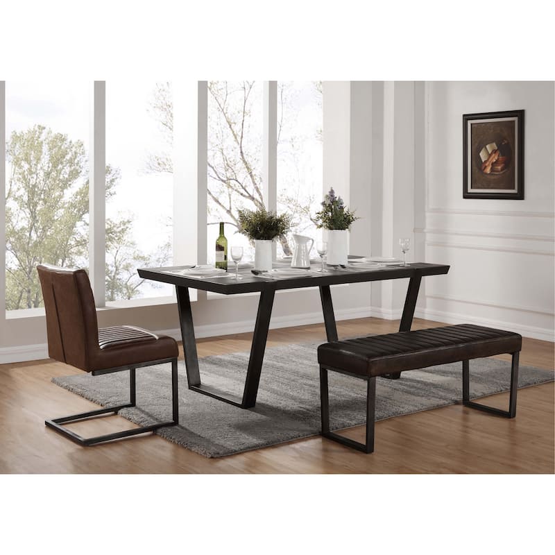 NPD Furniture Ronan Faux Leather Dining Chair (Set of 2)