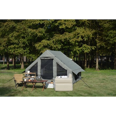 Inflatable Camping Tent 4 Season Glamping Tent with High Performance Inflatable Structure 4-6 Persons Waterproof Windproof