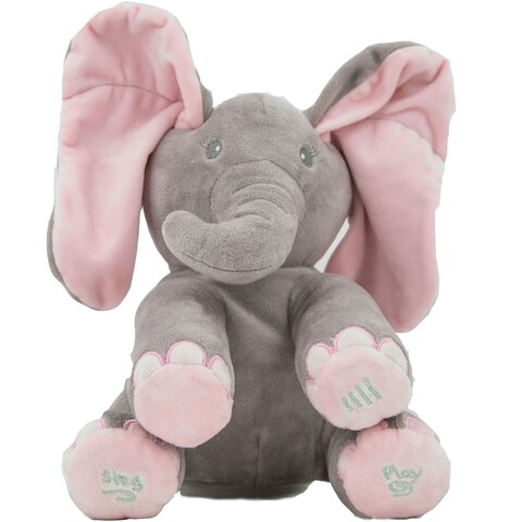 Kaia Elephant Animated Plush Singing Elephant with Peek-a-boo Interactive Feature by Dimple