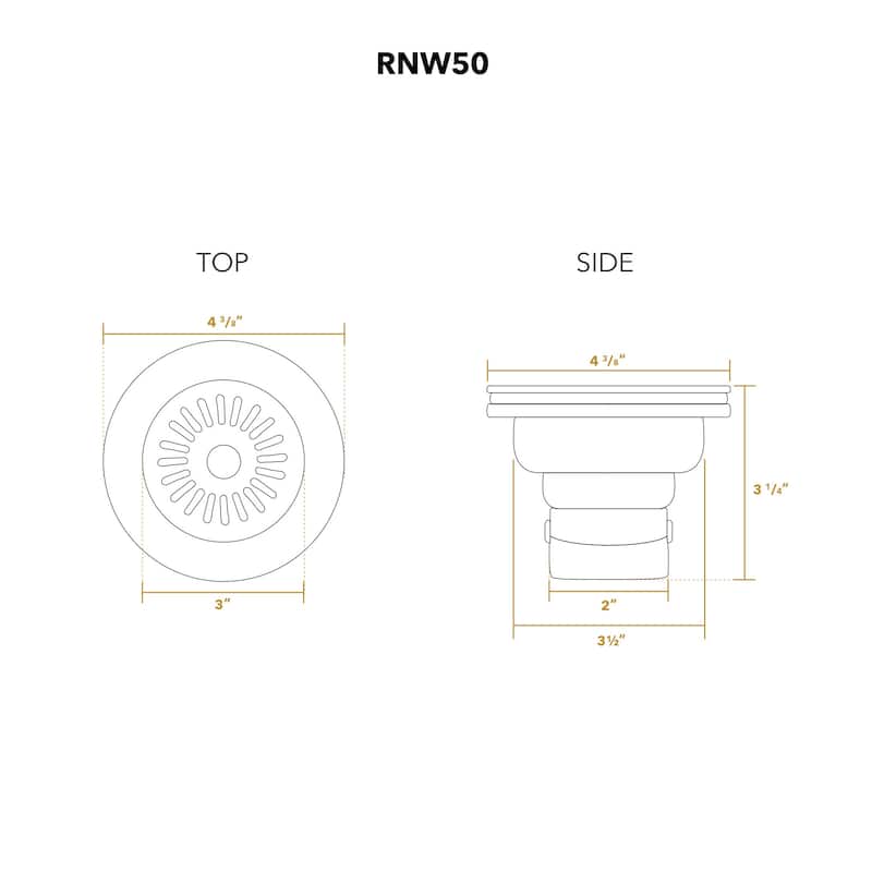 Whitehaus Collection 3 1/2" Basket Strainer
