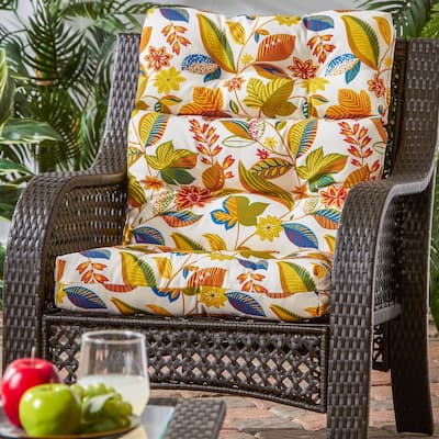 Outdoor 44x22-inch Esprit Floral High Back Chair Cushion (Cushion Only)