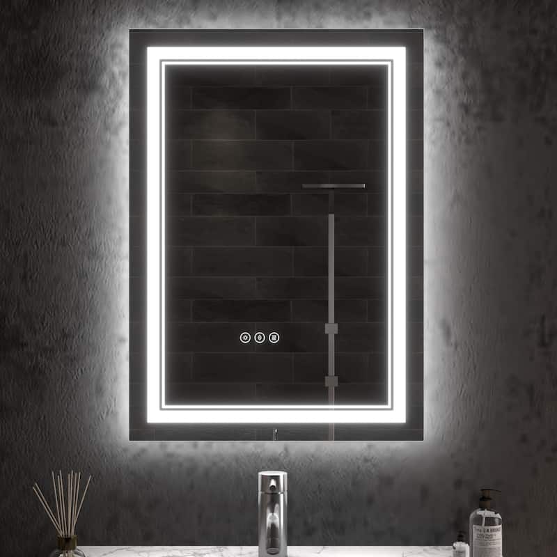 ExBrite LED Bathroom Mirror with Endless Dimming and Anti-Fog