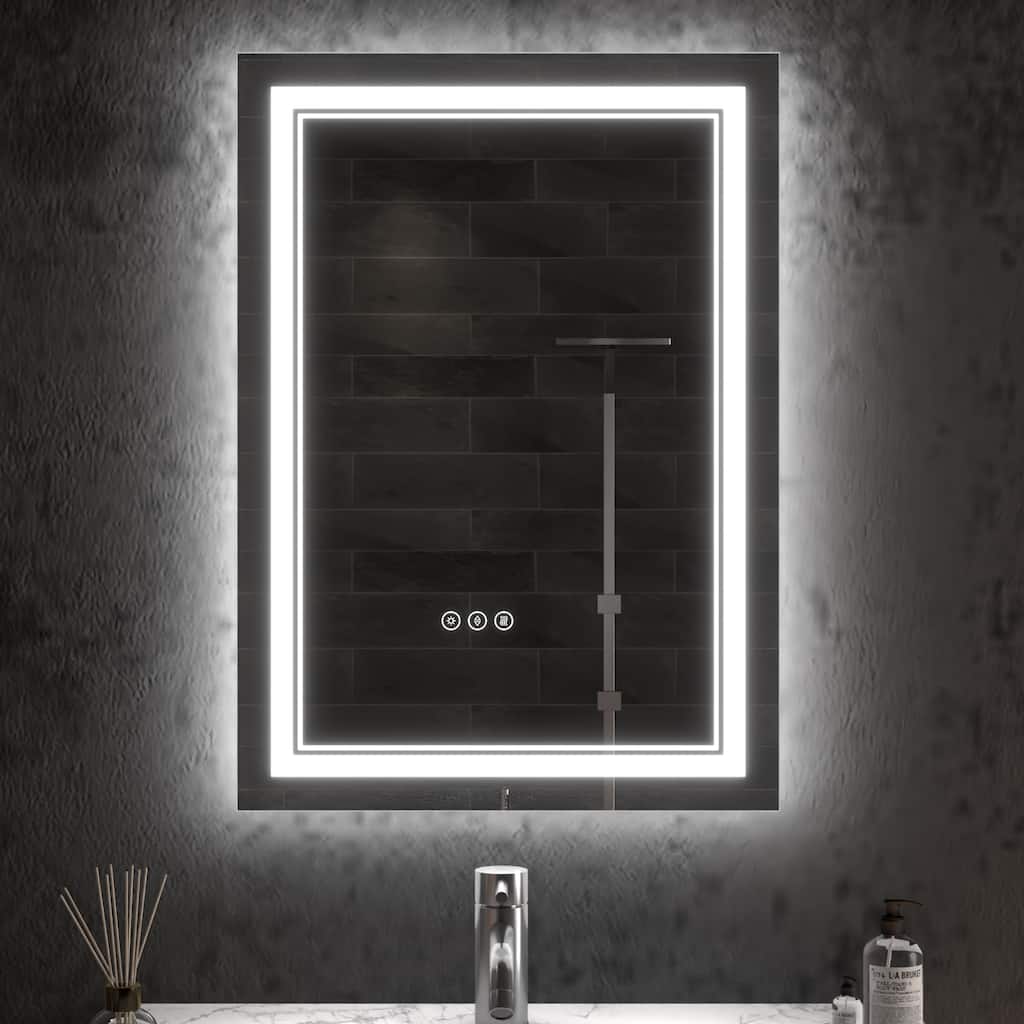ExBrite LED Bathroom Mirror with Endless Dimming and Anti-Fog