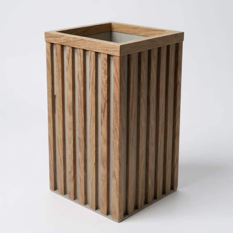 Square Grove Column Planter - Chestnut