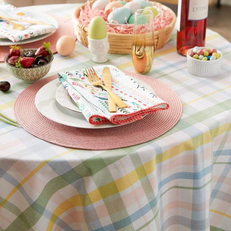 Sweet Spring Plaid Tablecloth 60x84