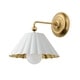 preview thumbnail 1 of 8, Maxim 18051 Primrose 11" Tall Wall Sconce Matte White / Gold Leaf
