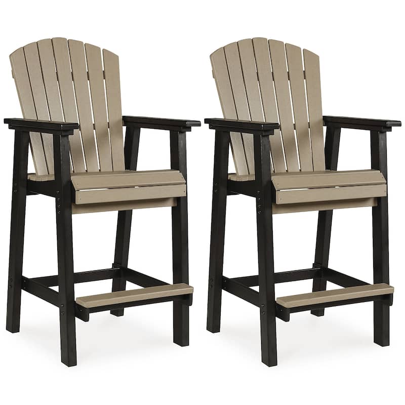 Signature Design by Ashley Fairen Trail Black/Driftwood 3-Piece Outdoor Dining Package - 45.13" W x 45.13" D x 42" H