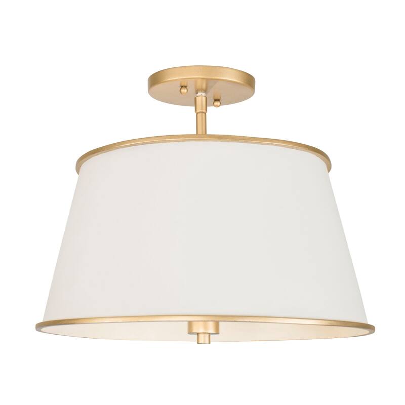 Coco 4-Light Semi-Flush - Matte White/French Gold