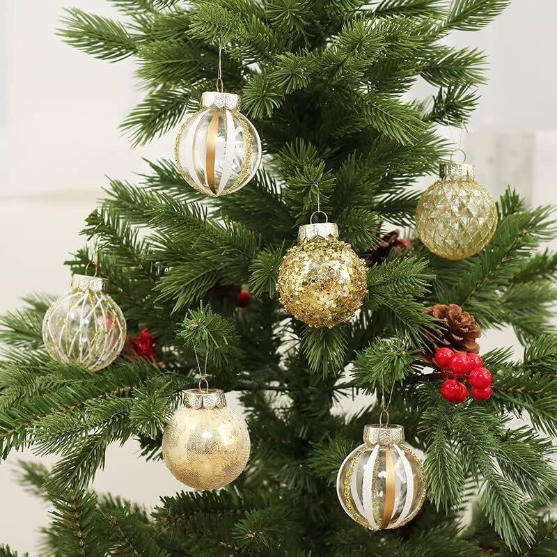 25 Pcs Christmas Decoration Ball Ornaments Set for Holiday Party Wedding - N/A