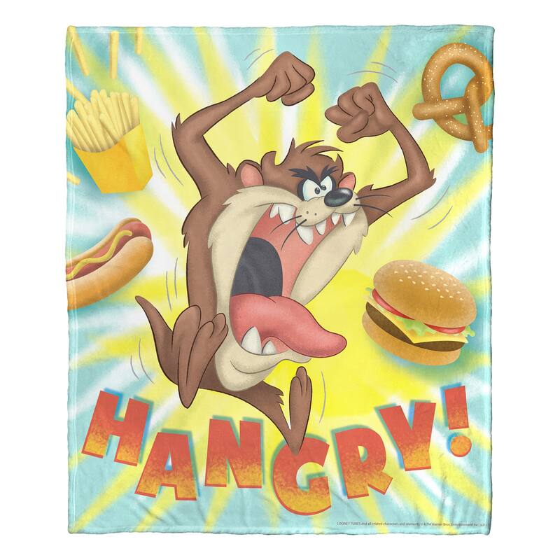 ENT 236 Looney Tunes, Hangry Silk Touch Throw Blanket Bed Bath