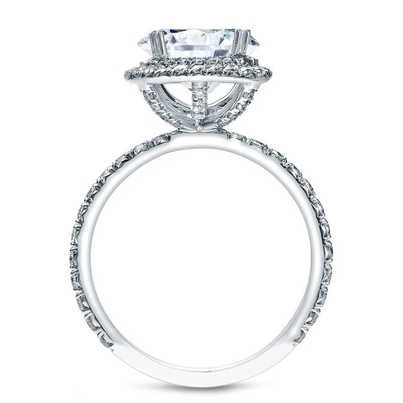Auriya 2ctw Cushion-cut Halo Diamond Engagement Ring Set 14k Gold Certified