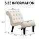 preview thumbnail 5 of 12, Andeworld Accent Chair for Bedroom Living Room Chairs Tufted Upholstered Lounge Chair with Wood Legs Linen Fabric
