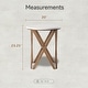 preview thumbnail 21 of 21, COZAYH Pedestal Farmhouse End Table, Distressed Top with Base for Modern Farmhouse, Boho Decor, Round