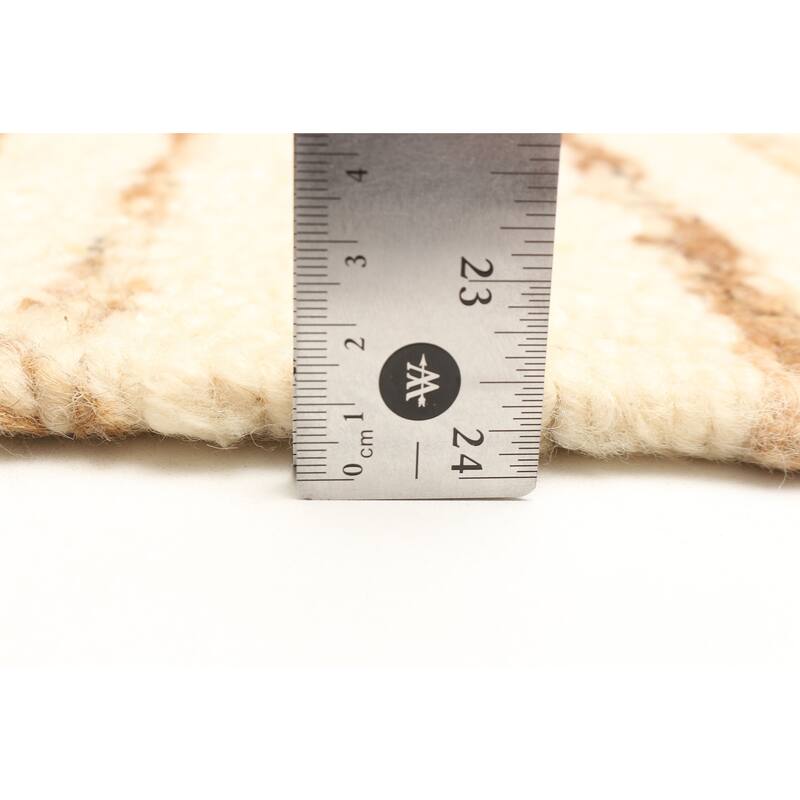 ECARPETGALLERY Braid weave Sienna Cream Wool Rug - 5'5 x 7'7