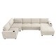 preview thumbnail 29 of 38, Irregular Corner U Shaped Sectional Sofa,Chenille Couch Set with Oversized Chaise