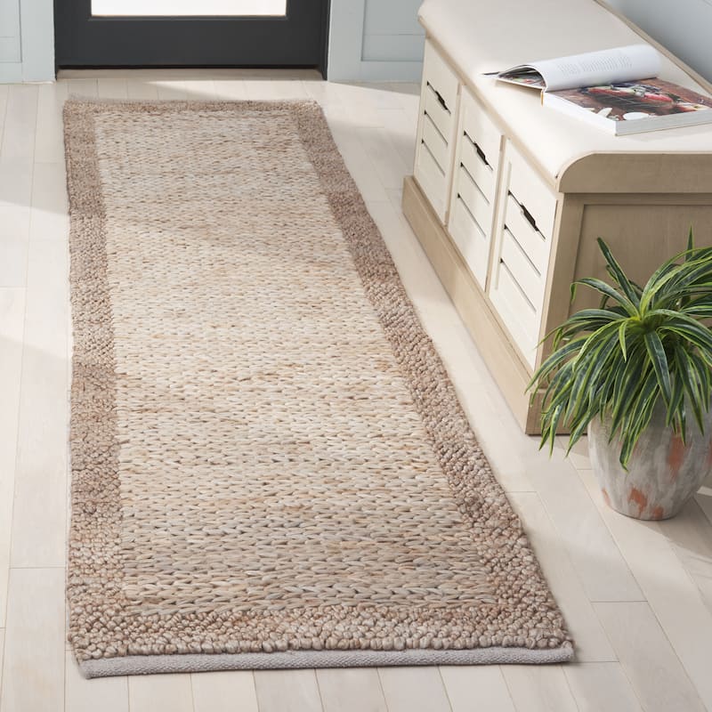 SAFAVIEH Hand-Woven Natural Fiber Shanna Casual Jute Rug - 2'3" x 8' Runner - Silver