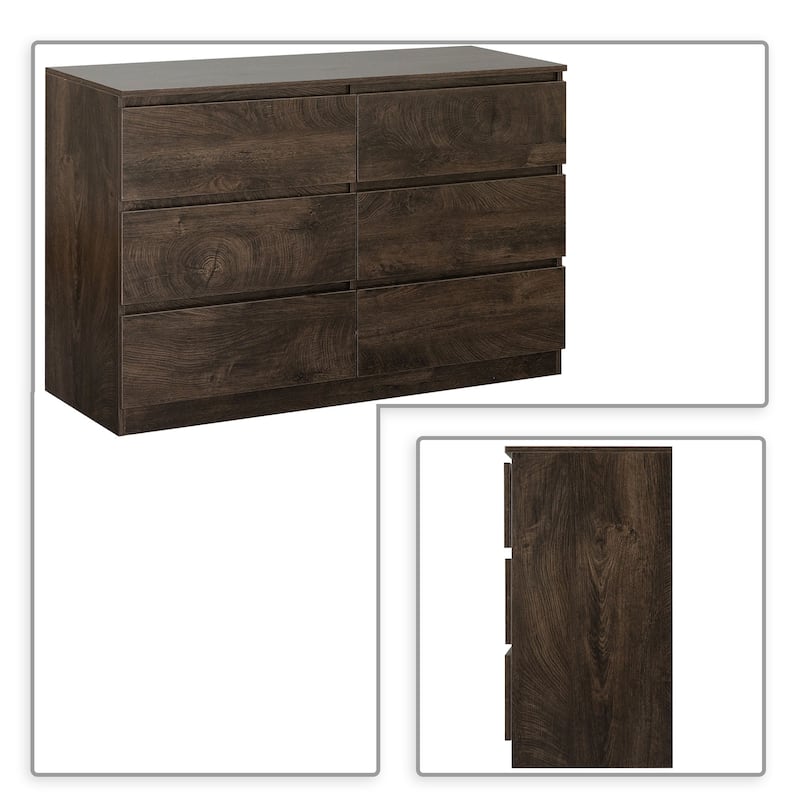 Classic 6-Drawers Double Dresser, for Indoor Use