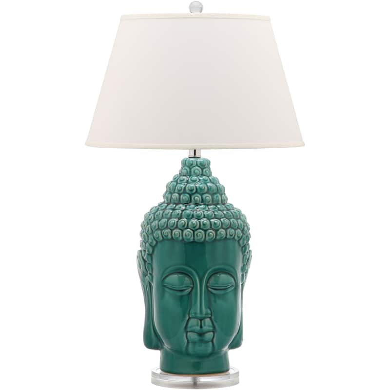 SAFAVIEH Lighting Michaela 31-inch Teal Buddha Lamp (Set of 2) - 18Wx18Dx31H
