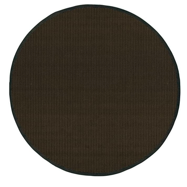 Dream Decor Rugs Pergola Basketweave Black Brown Outdoor Area Rug