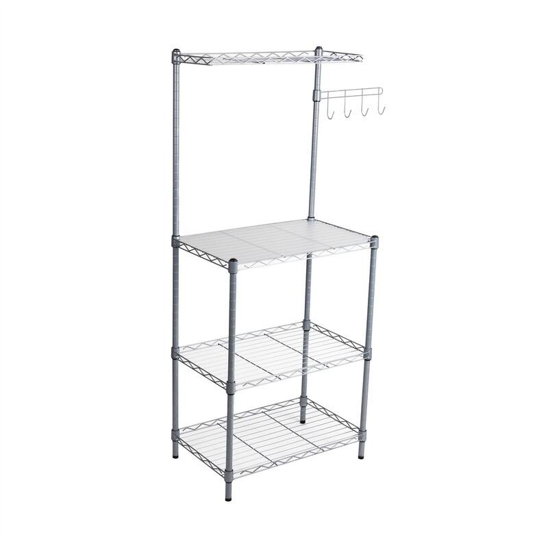 3-Tier Industrial Microwave Stand - 13.5"D x 21.25"W x 49.5"H