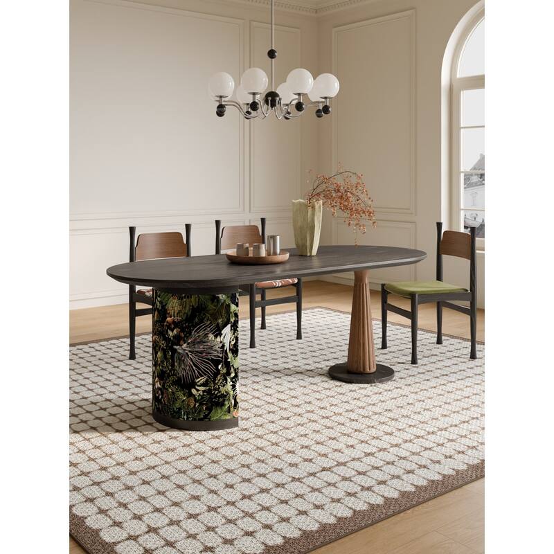 Gefab Luxe Pedestal 63'' Dining Table