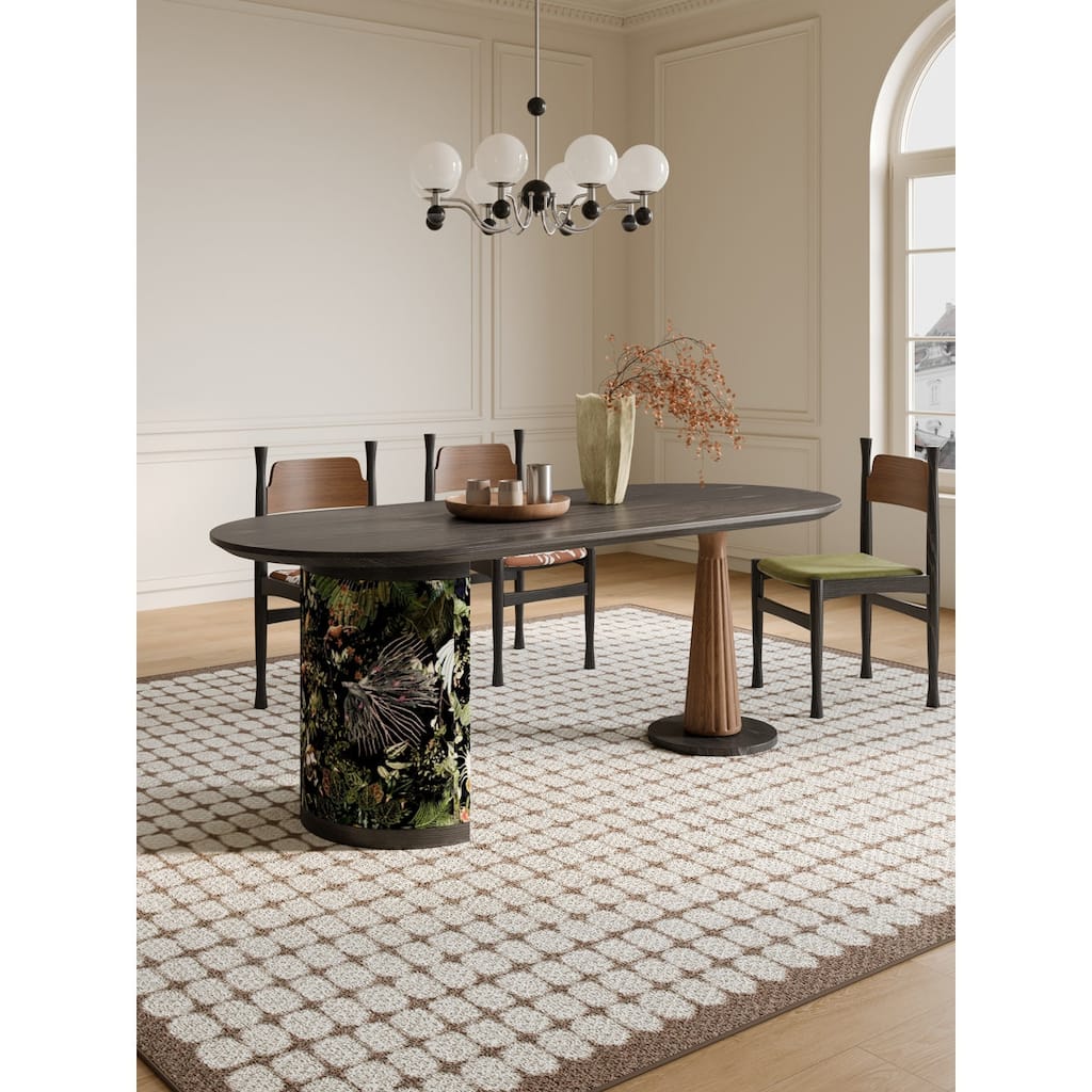 Gefab Luxe Pedestal 63'' Dining Table