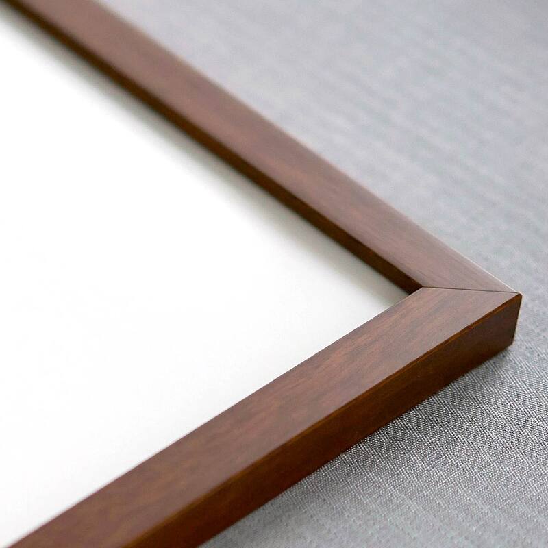 24x11 Frame Brown Mahogany Solid Wood Picture Frame Includes UV