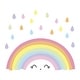 preview thumbnail 4 of 3, Walplus Fantasy Rainbow Children Wall Stickers Kids Girl Nursery Decor